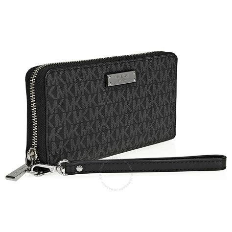 michael kors jet set large logo continental wallet|Michael Kors continental wristlet wallet.